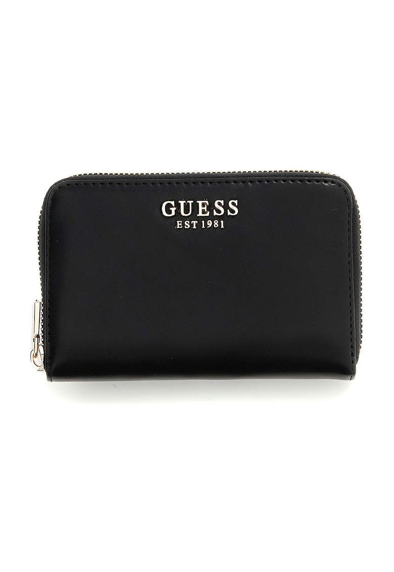 Portofel de piele ecologica cu logo Laurel - Negru