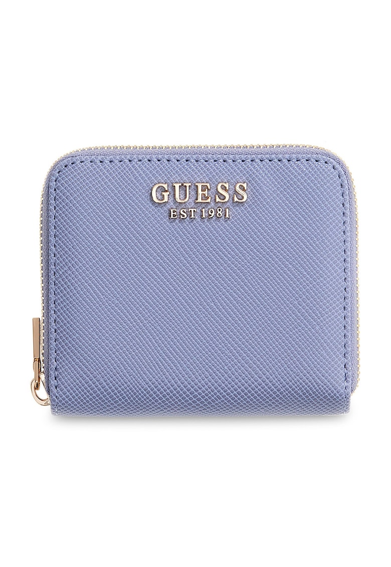 Portofel din piele ecologica cu fermoar Laurel - Albastru indigo