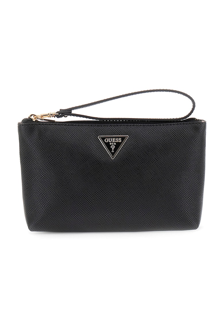 Etui de piele ecologica cu bareta detasabila de incheietura Laurel II - Negru