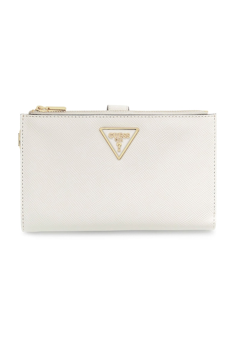 Portofel din piele ecologica cu bareta pentru incheietura Laurel II - Alb fildes