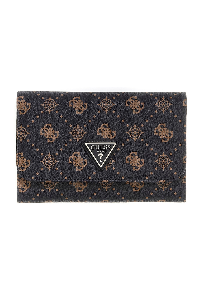 Portofel de piele ecologica bareta detasabila de incheietura Silia - Negru/Maro