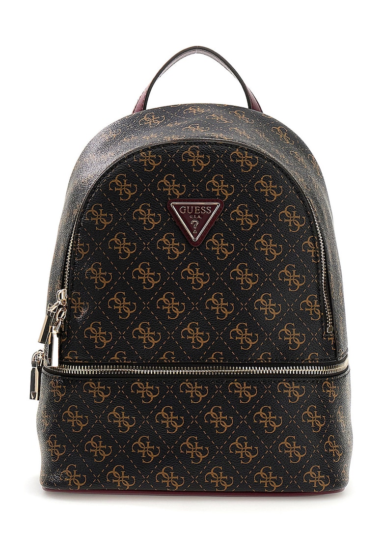 Rucsac de piele ecologica cu barete ajustabile Follie - Negru/Maro