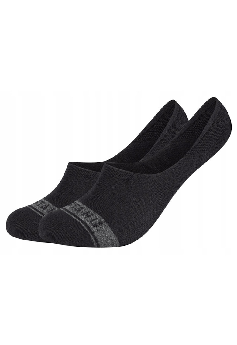 Sosete Barbati - MU34009 – 9999 - 2 Perechi - Regular Fit - Design Simplu Cu Logo - Scurti - Confortabile Si Respirabile - Bumbac - Marimea 39-42 EU - Negru