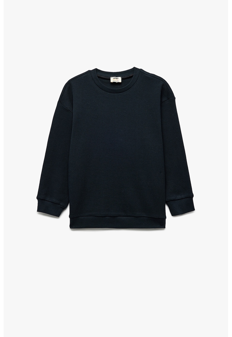 Bluza de trening supradimensionata din bumbac - Alb/Bleumarin