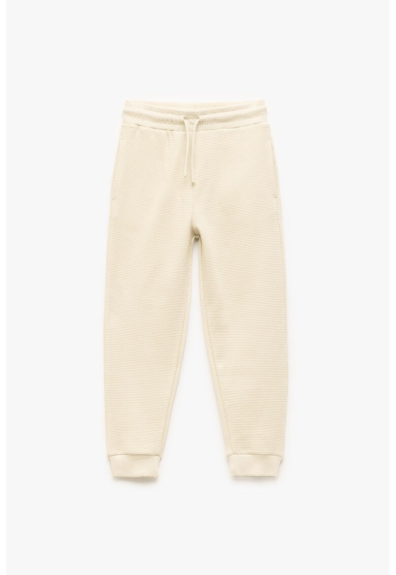 Pantaloni de trening cu snur de ajustare - Maro nisip