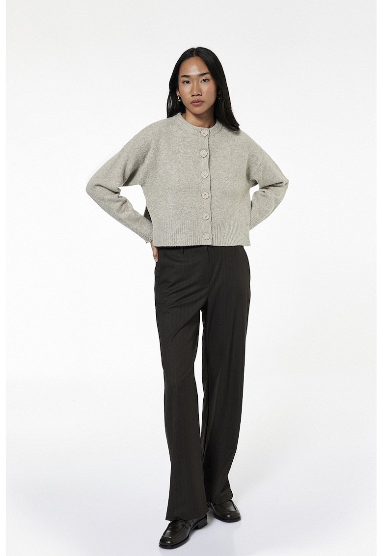 Cardigan lejer cu nasturi - Maro taupe deschis