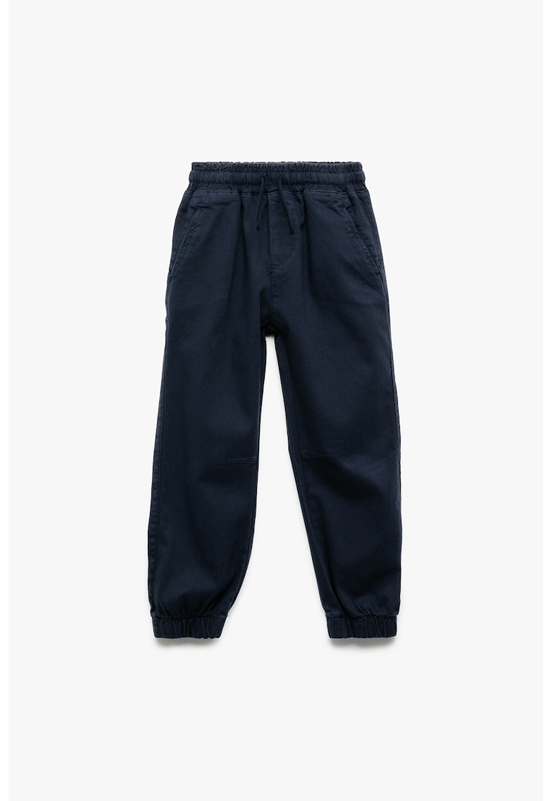 Pantaloni jogger cu talie ajustabila - Bleumarin