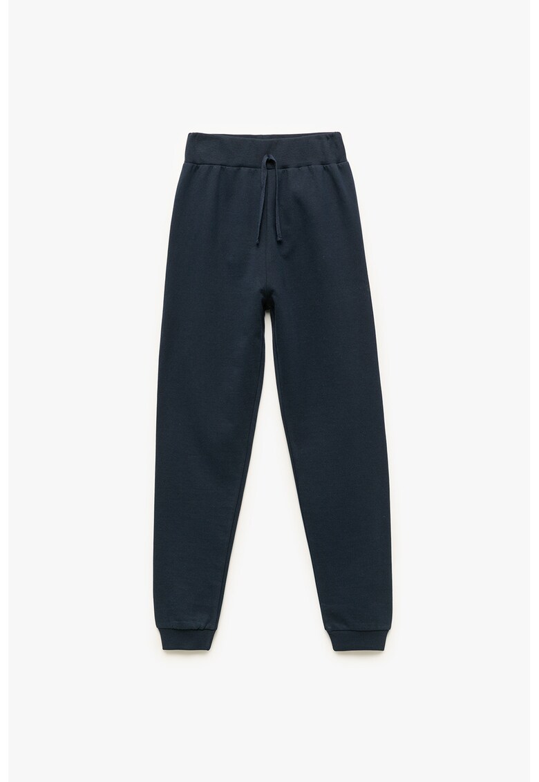 Pantaloni de trening cu snur de ajustare in talie - Bleumarin