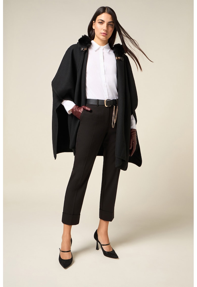 Pantaloni crop regular fit - Maro inchis