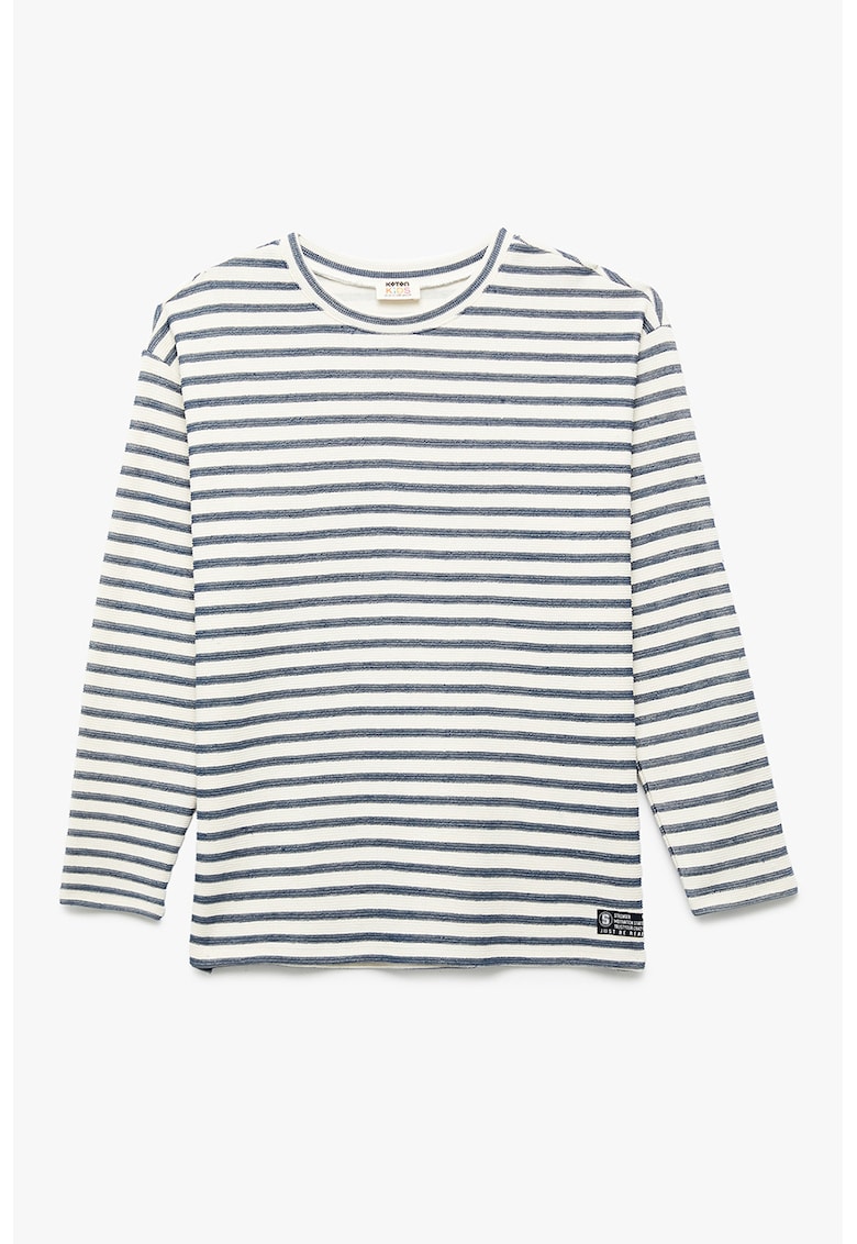 Bluza regular-fit cu dungi - Alb/Gri