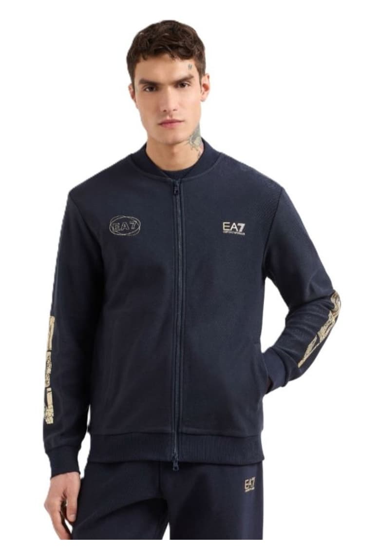 Bluza cu fermoar pentru Lifestyle - M T-TOP FZ GOLD - 7M000314-AF13527-UB102 - Albastru