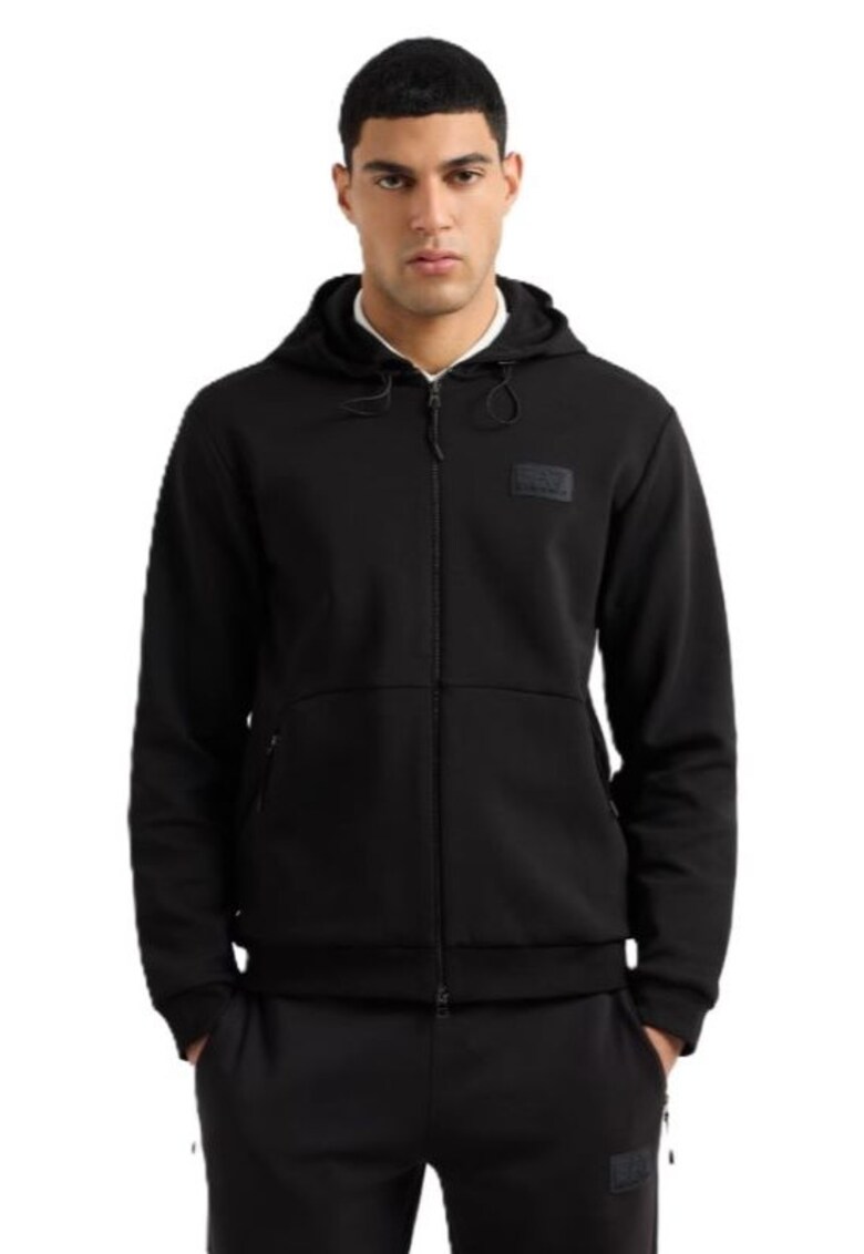 Bluza cu fermoar pentru Lifestyle - M HOODIE FZ ST COPL ST - 7M000094-AF12116-UC001 - Negru - Negru