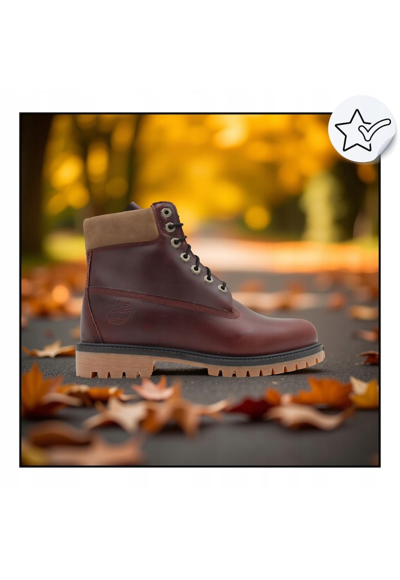 Ghete pentru barbati Heritage 6 Inch - piele naturala - bordo - marimea