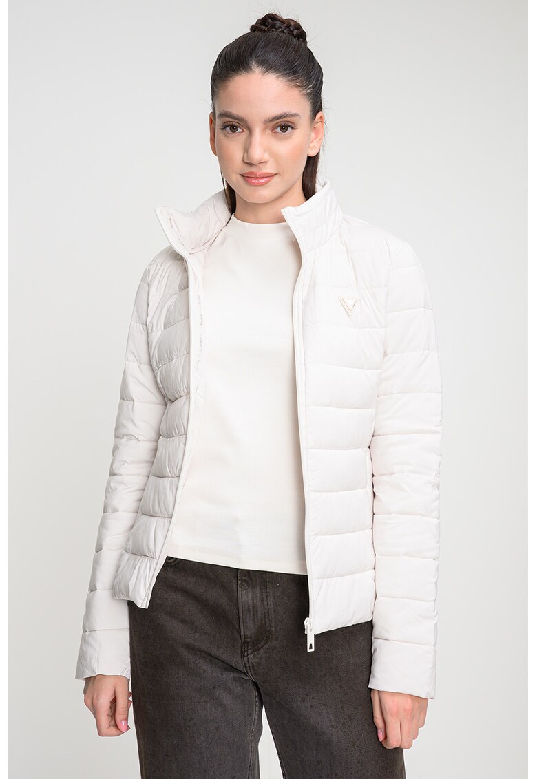 Geaca slim fit pentru fitness - Alb/Auriu