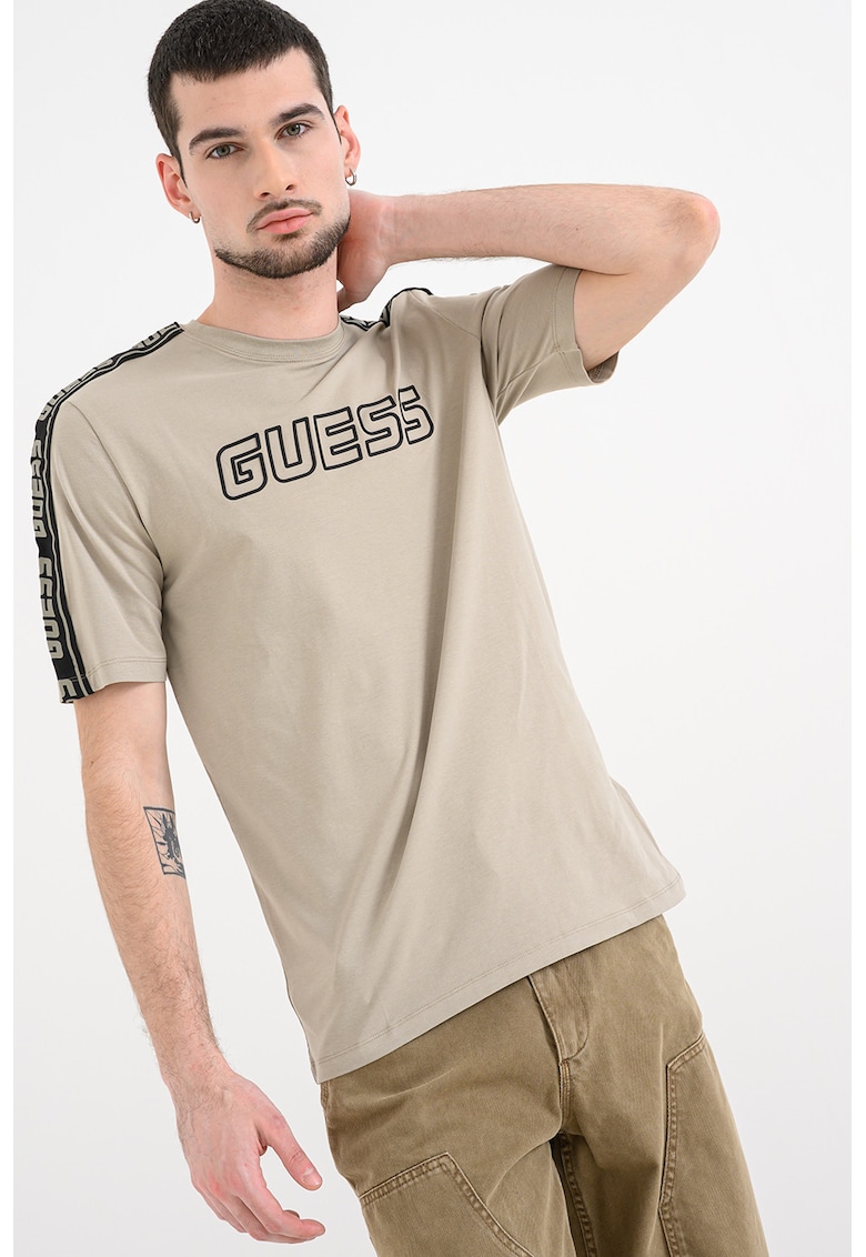 Tricou cu decolteu rotund pentru fitness - Grej