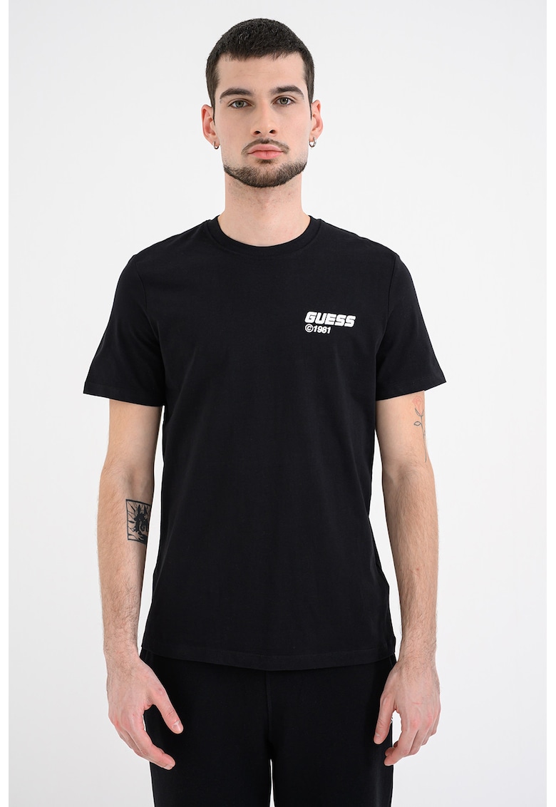 Tricou de bumbac pentru antrenament - Alb/Negru