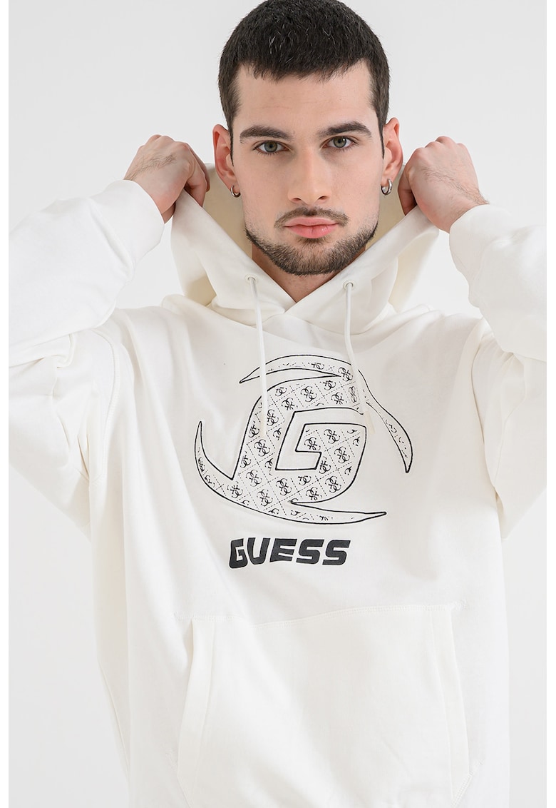 Hanorac lejer de bumbac pentru antrenament - Alb/Negru stins