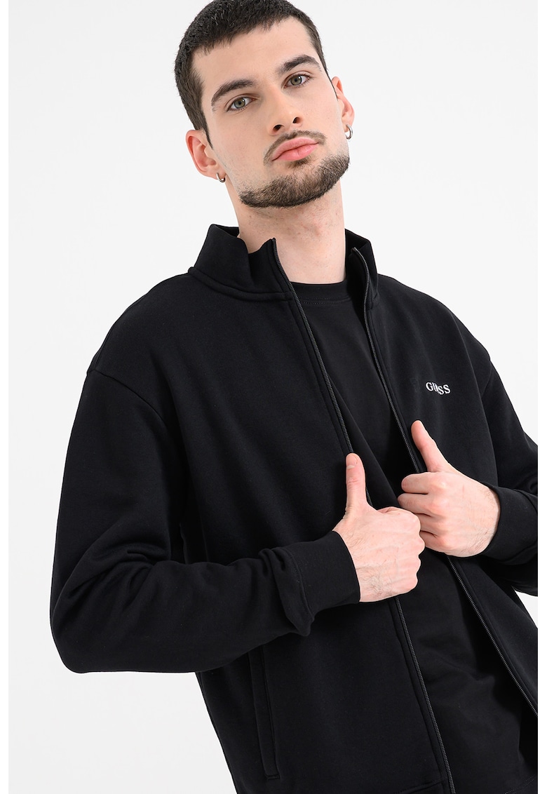 Bluza de trening cu fermoar pentru antrenament - Negru