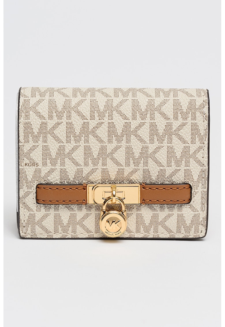 Portofel cu model monograma Hamiltone Moderne - Maro/Alb murdar