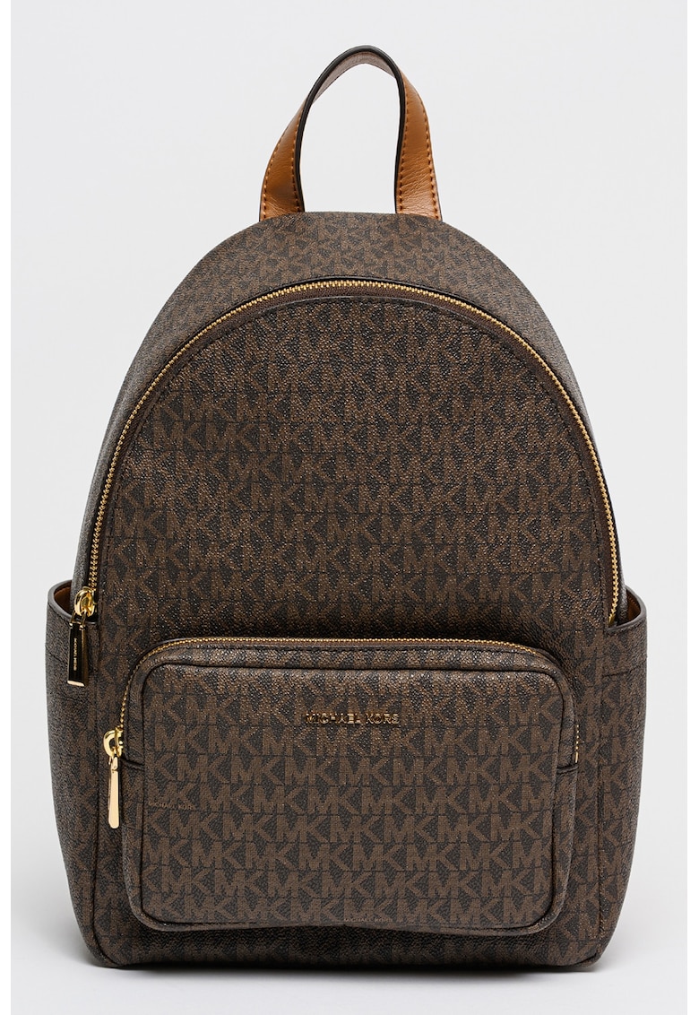 Rucsac cu model monograma Tanner - Negru/Maro