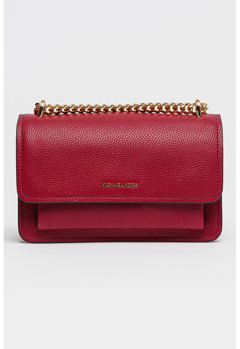 Geanta crossbody din piele Claire - Rosu inchis