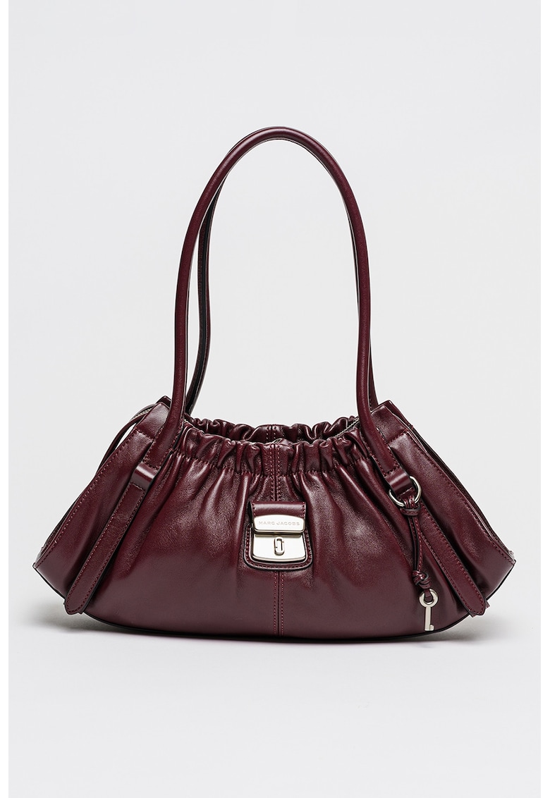 Geanta din piele cu bareta de umar Cristina - Violet