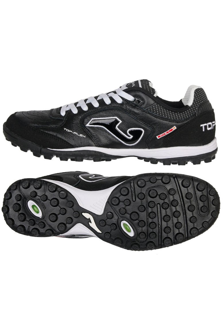 Pantofi fotbal barbati Top Flex - piele naturala/sintetic - negru/alb