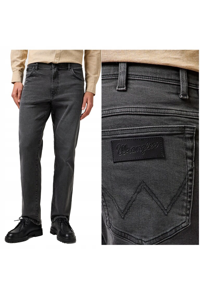 Blugi Barbati - Texas - Straight Fit - Talie Medie - Fermoar - Lungi - 5 Buzunare - Bumbac - Elastan - W36-L30 US - Negru