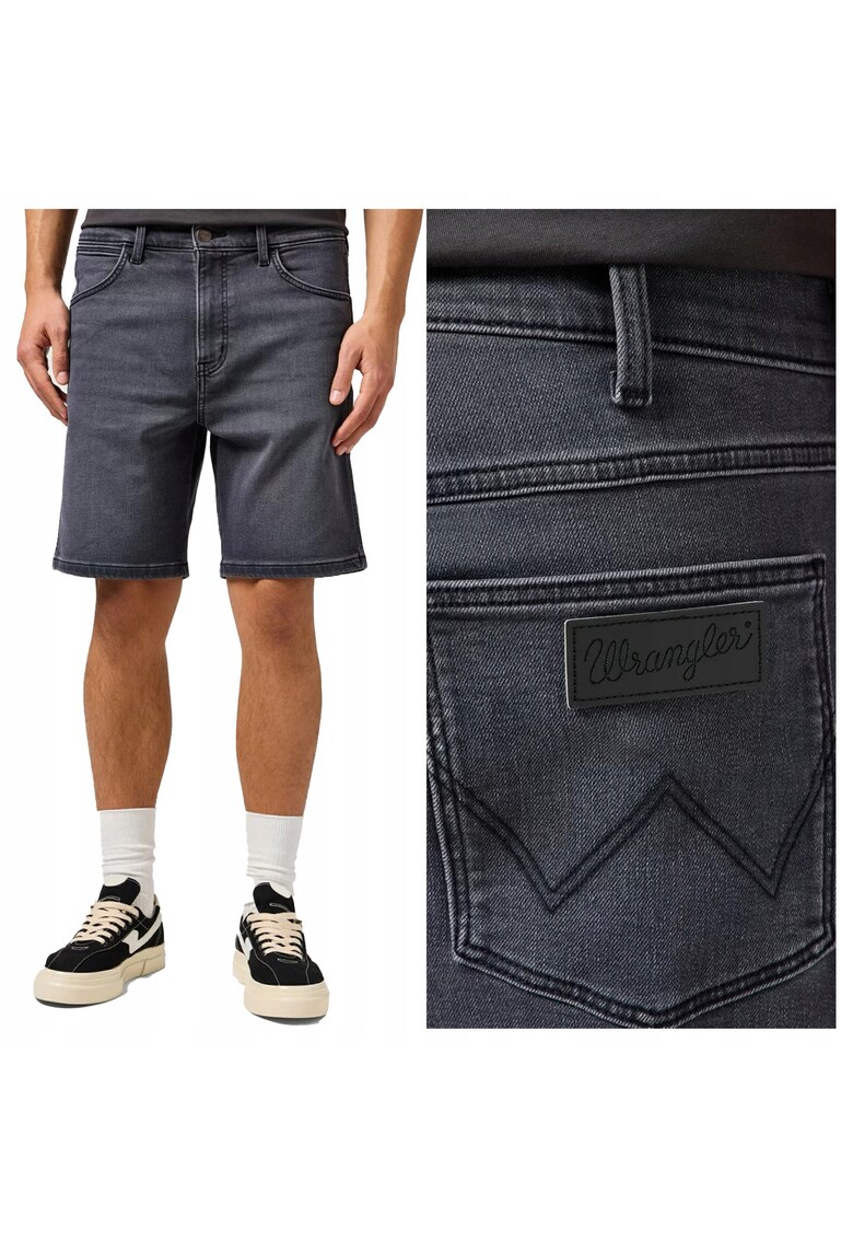 Blugi Barbati Scurti - Frontier Short - Straight Fit - Talie Joasa - Fermoar - Lungi - 5 Buzunare - Bumbac - Elastan - W31-L30 US - Albastru