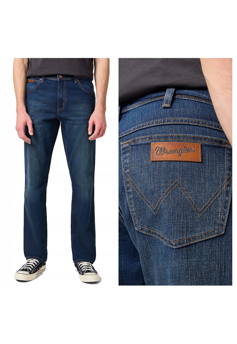 Blugi Straight Fit Talie Medie - Albastru
