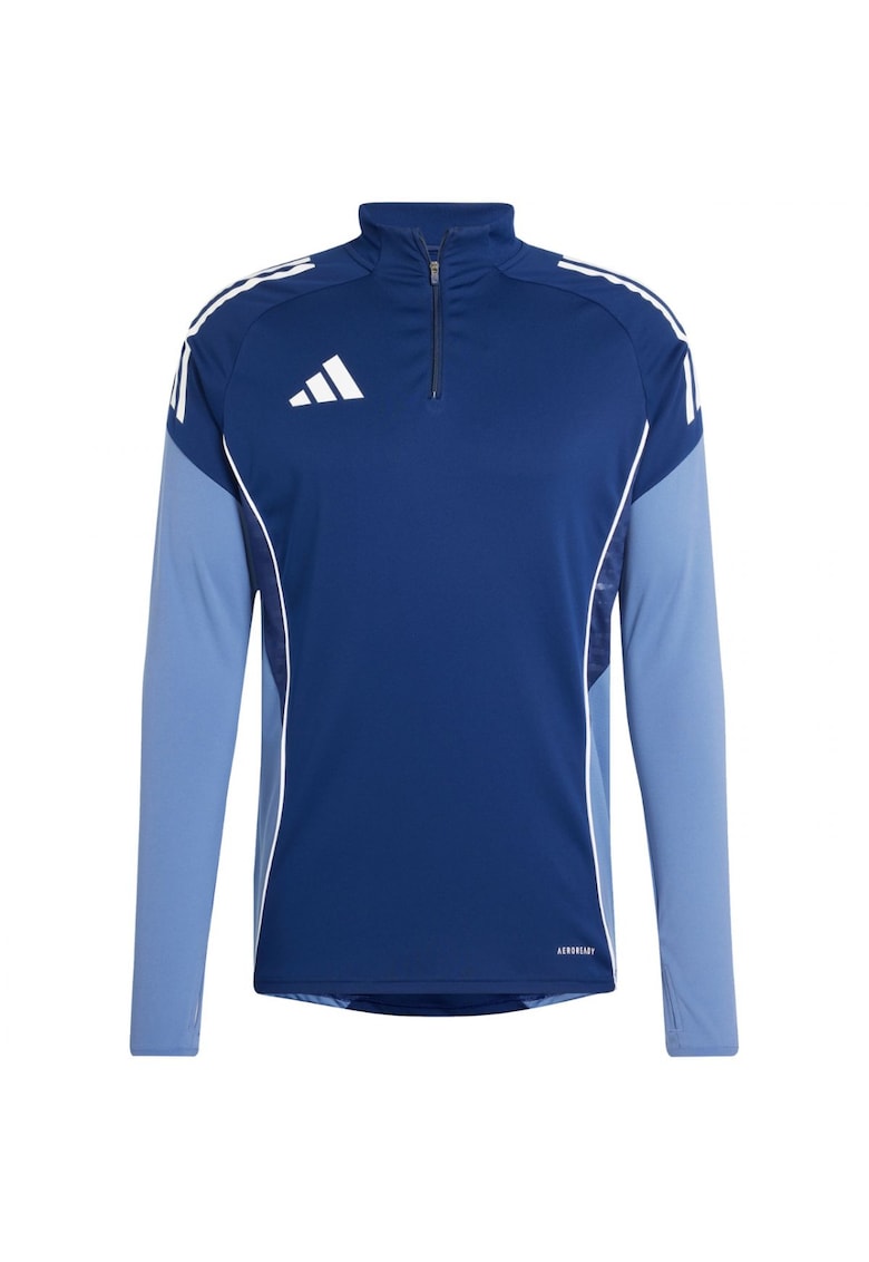 Bluza sport Tiro 25 - bleumarin - poliester - guler ridicat - fermoar ½ - pentru antrenament barbati -
