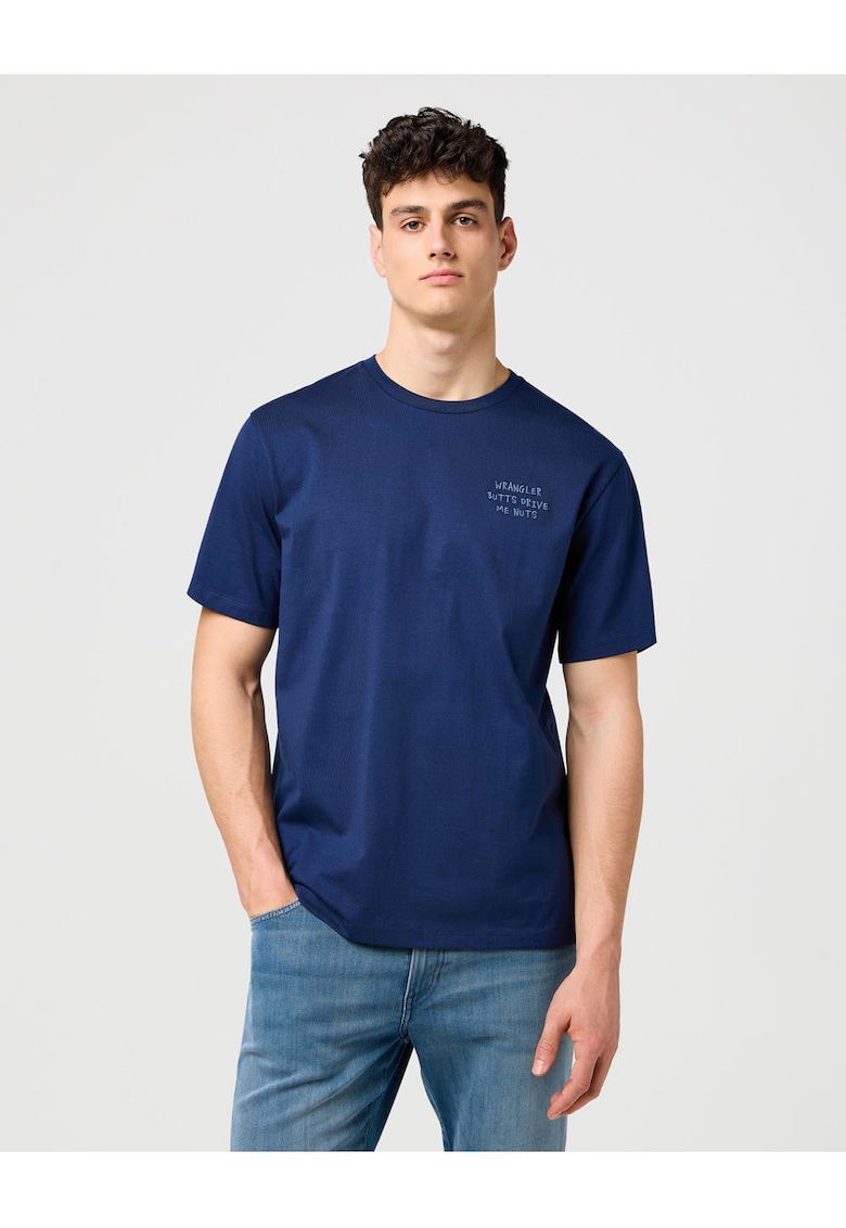 Tricou barbati bumbac - bleumarin - Bleumarin