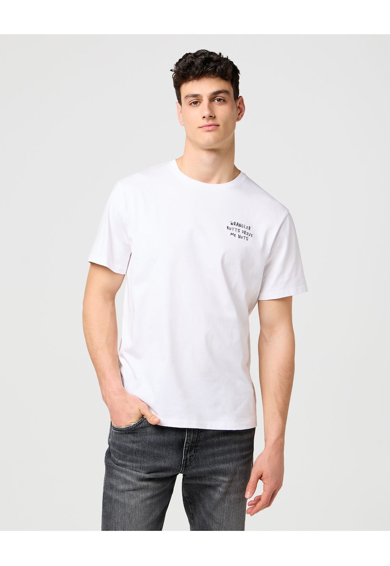 Tricou barbati - din bumbac - alb