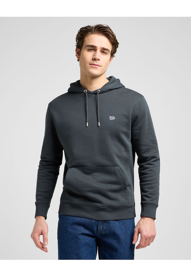 Hanorac PLAIN HOODIE - bumbac - negru