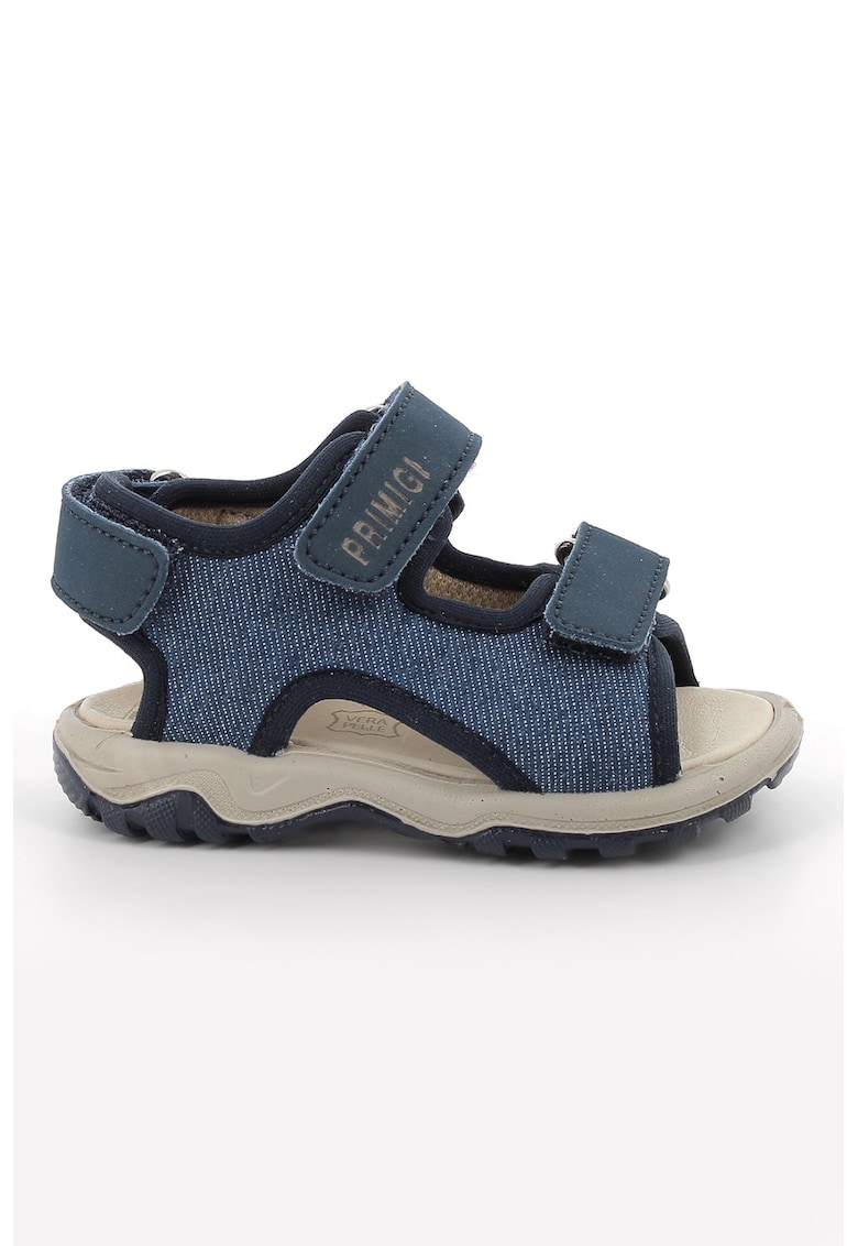 Sandale cu inchidere velcro si logo
