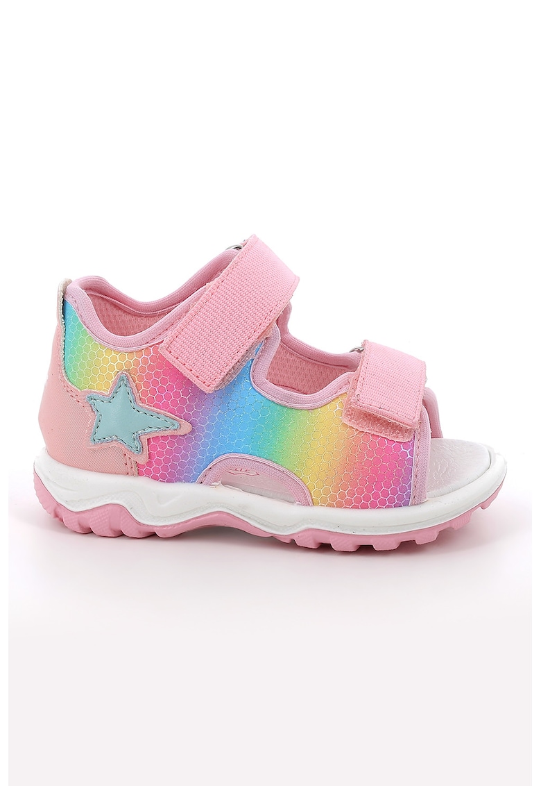 Sandale cu inchidere velcro si logo