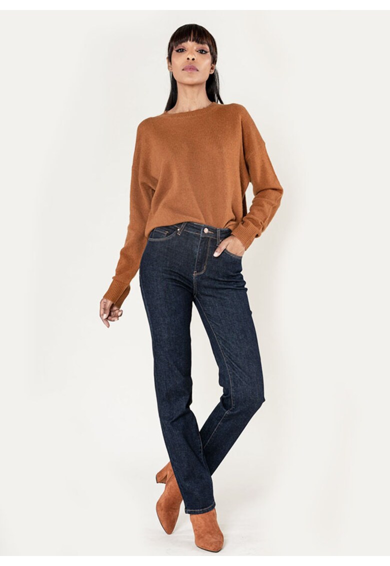 Blugi Dama Albastru inchis Straight P517-18 M9 19087