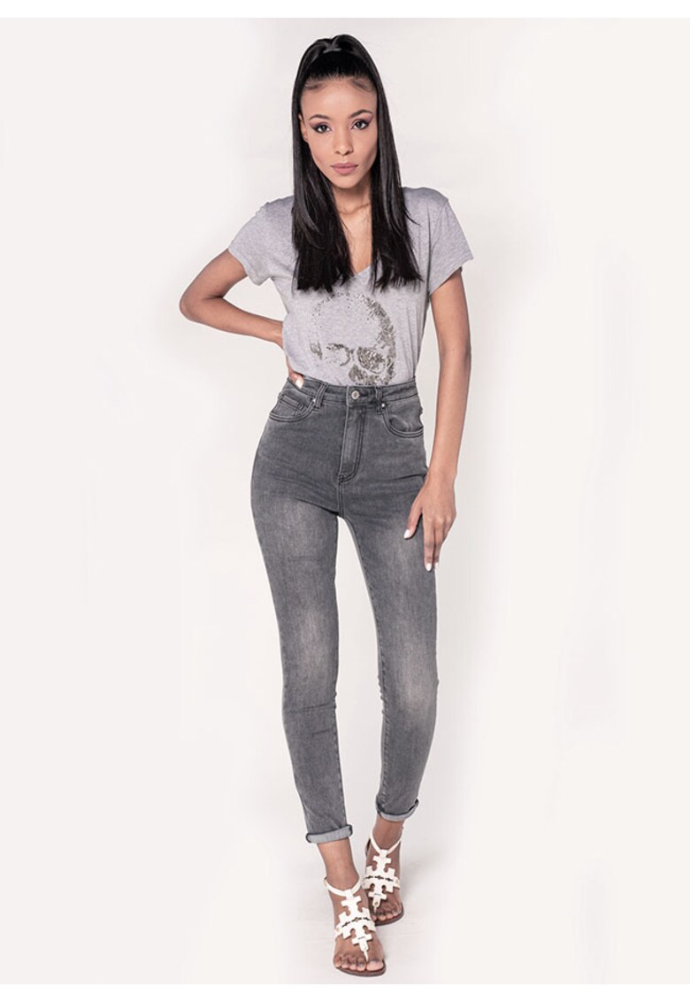 Blugi Dama Slim Gri inchis P190-17A M9 19092