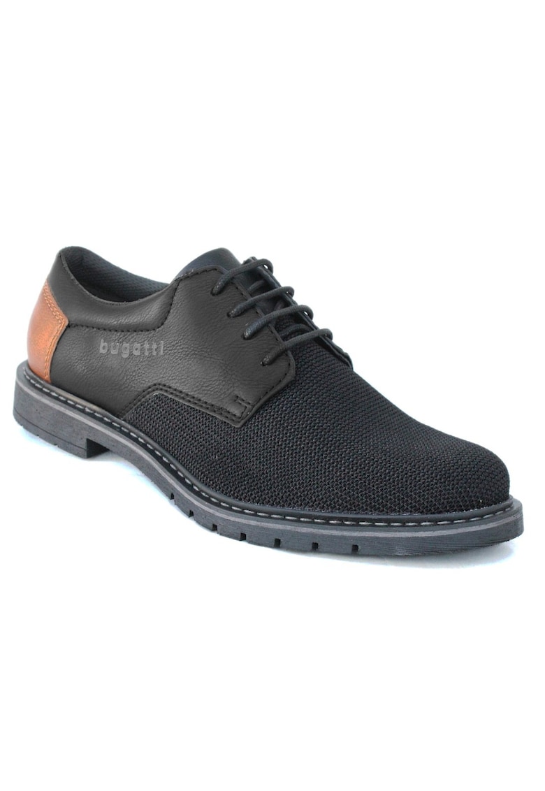 Bugatti pantofi eleganți negri cu șireturi pentru bărbați 335-AVE01-6950-1010 07724
