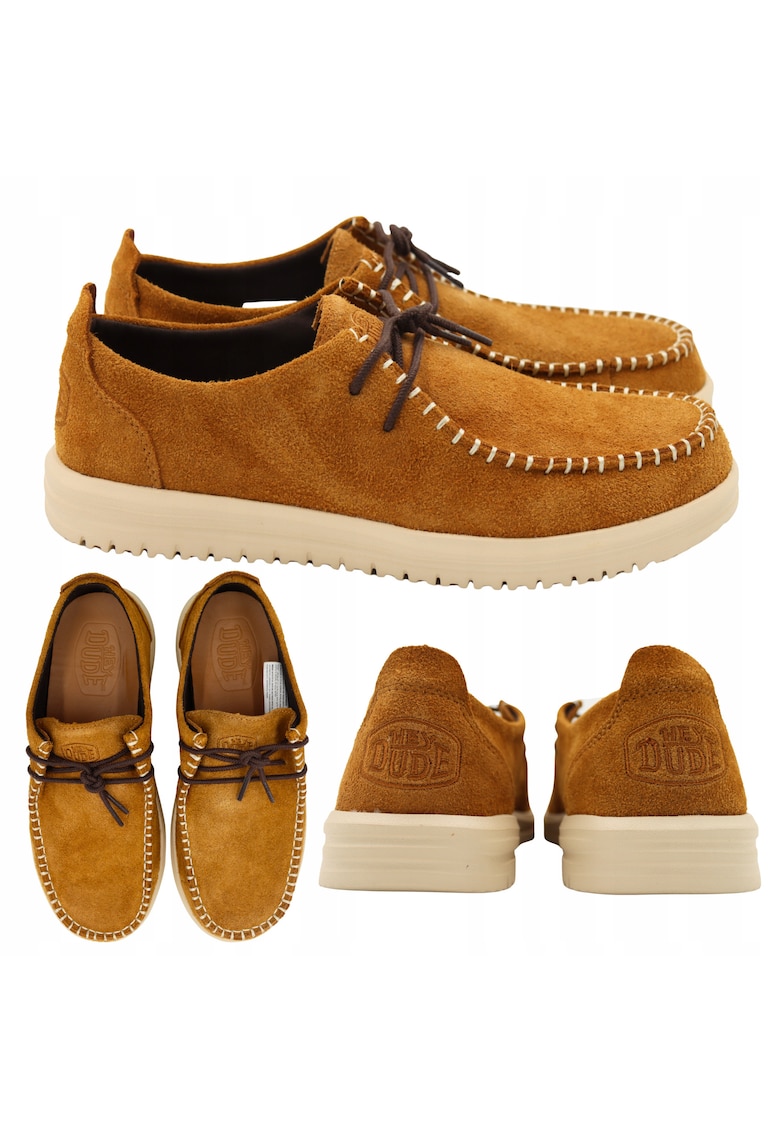 Mocasini barbati - Nxt Moc piele suede - 65874 - Maro deschis