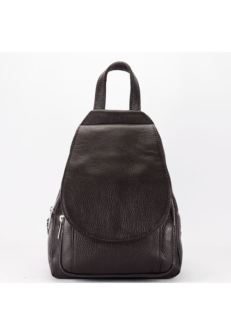Rucsac cafeniu din piele naturala 8906 122 19039 - Maro cafeniu