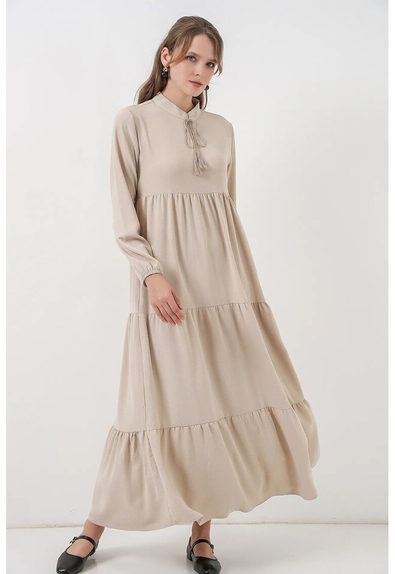 Rochie Maxi - Bej - Textil