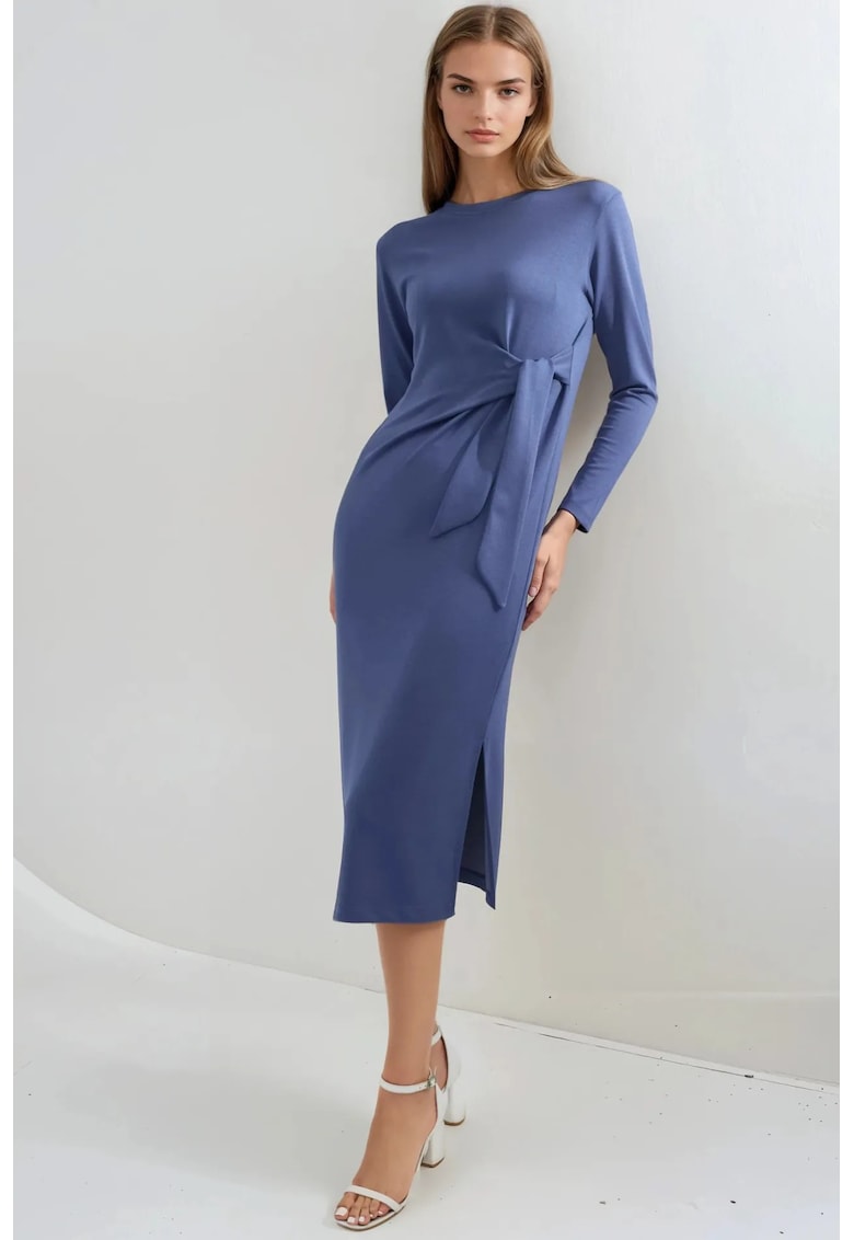 Rochie Midi - Albastru - din jerseu