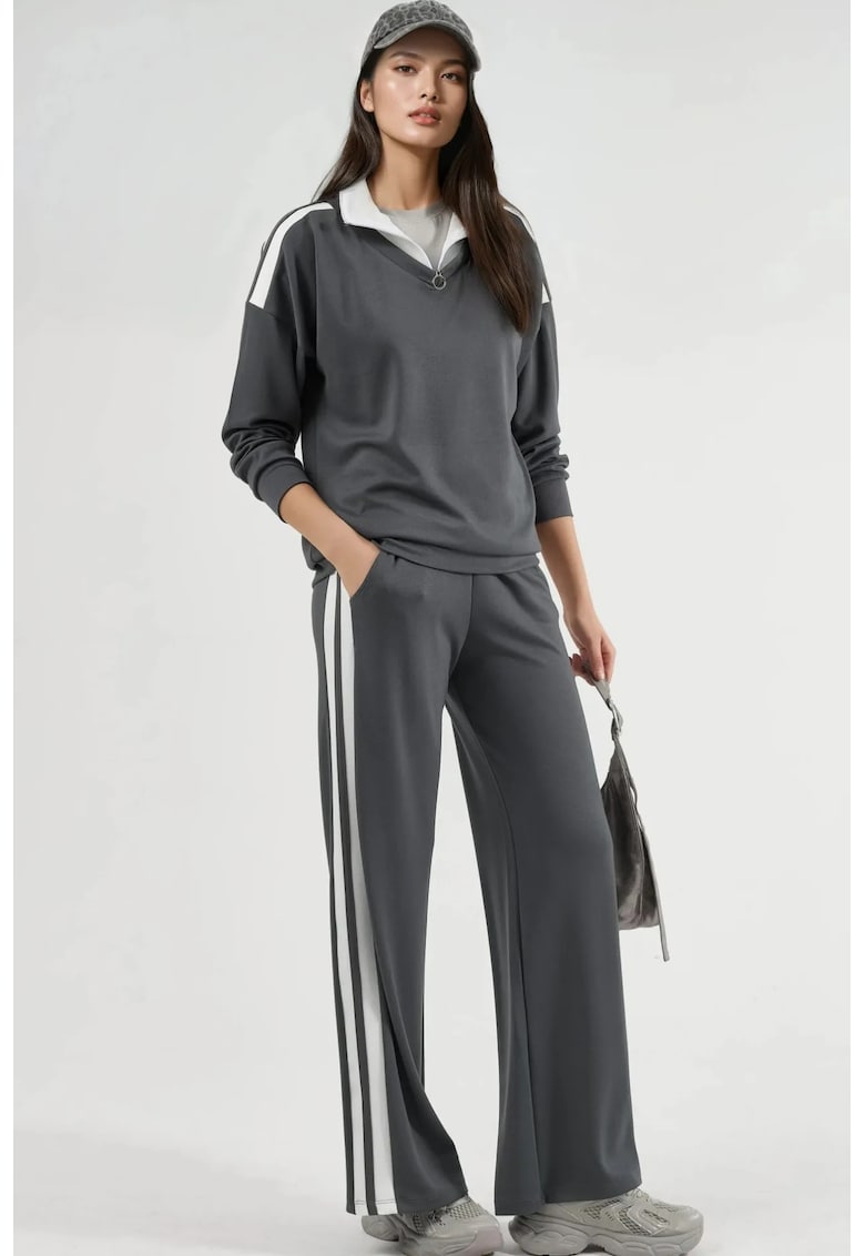 Trening lifestyle din doua piese - gri - jerseu