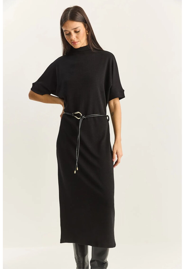 Rochie Midi Neagra - Tricot