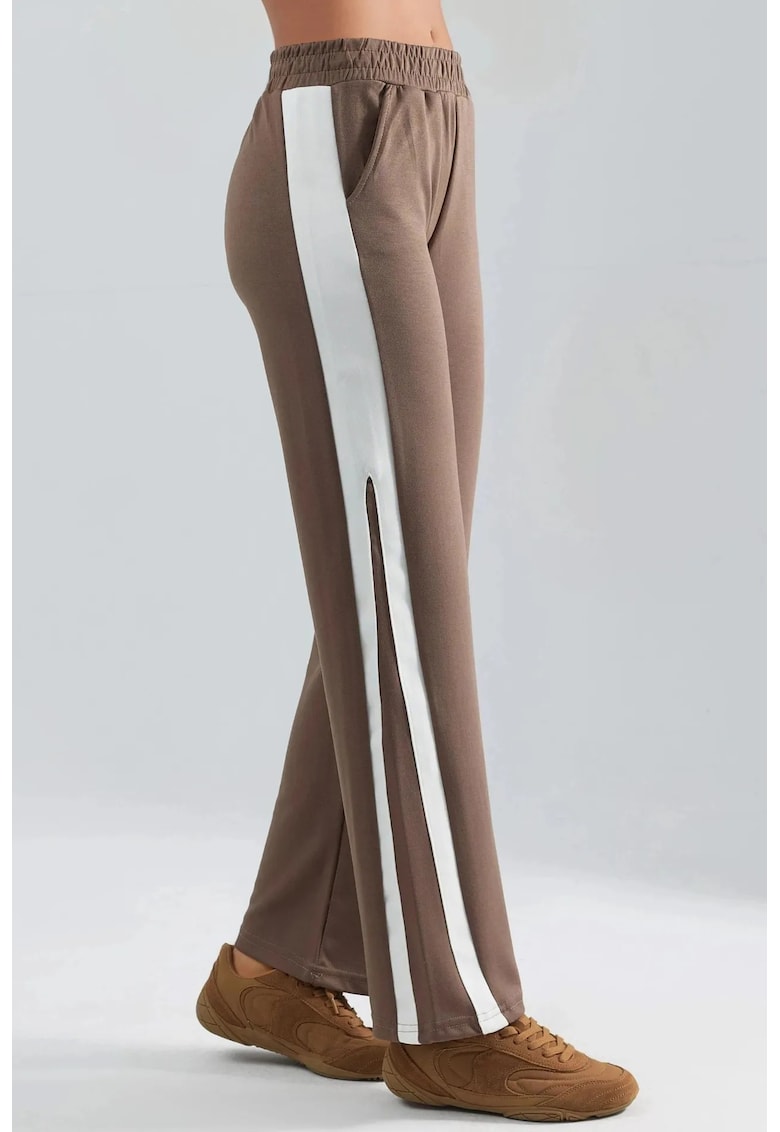 Pantaloni dama picior larg - Maro