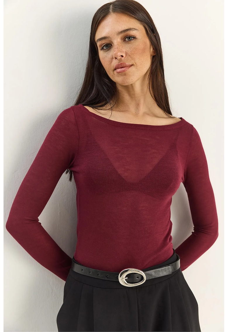 Bluza dama - visiniu - jerseu