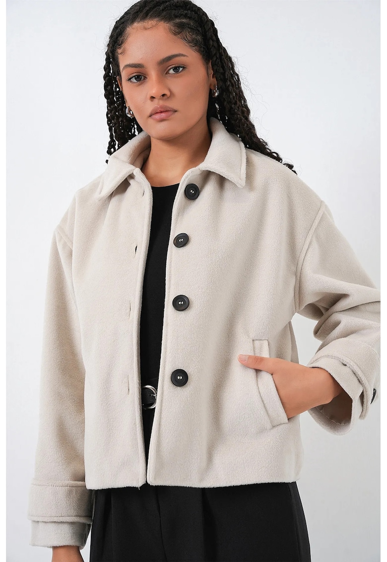 Jacheta dama - textil - ivoire