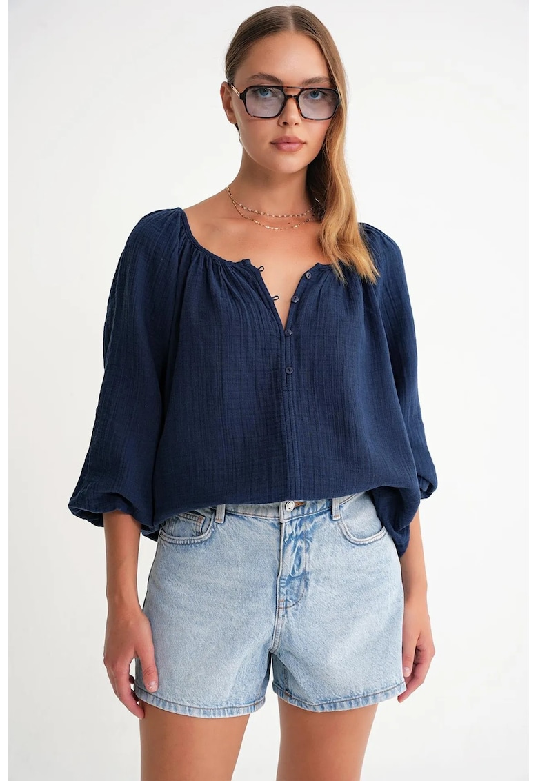 Bluza dama - Albastru Marin - Textil