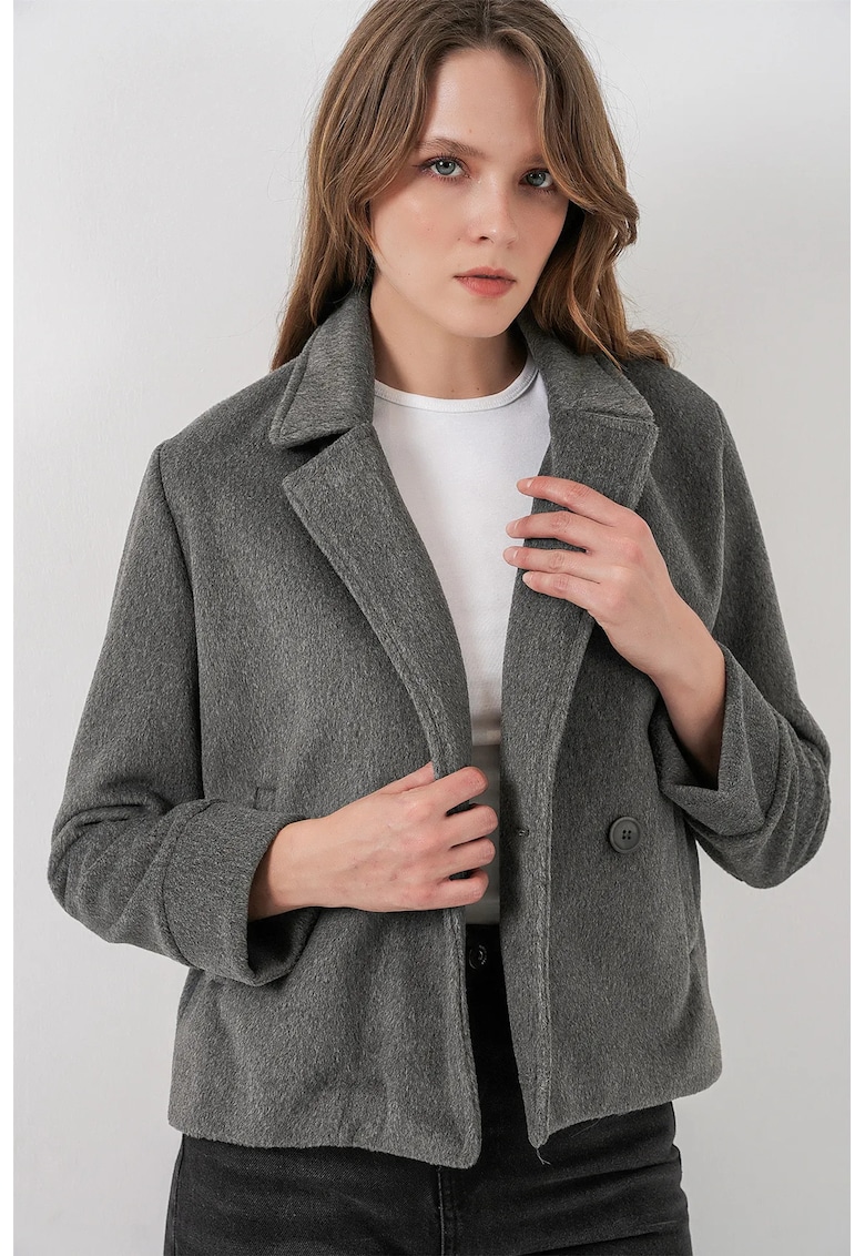 Jacheta dama - gri - textil